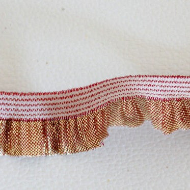 Pleated Bronze And Brown Tissue Ribbon Trim, Approx. 19mm wide